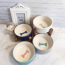 Export ceramic dog food water bowl cat food basin pet supplies dog cat bowl dog cat bowl protection cervical spine