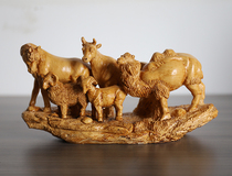 Mongolian handicrafts resin ornaments wooden color five animal decoration decoration Inner Mongolia tourist souvenir