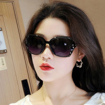 2023 New Fashion Sunglasses Lady anti - UV Sunglasses retro - frame red frame with lean glasses