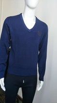 New flame blue V-neck round neck woolen sweater standard winter emergency rescue warm sweater wool vest