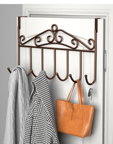 Door rear adhesive hook rack creative non-perforated bedroom clothes storage rack wall door back hat hook