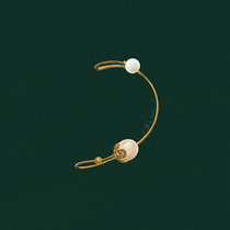 Retro China Wind Design Sensational Temperament Around Earthen Pearl Ear hanging without earhole Ear Bone Clip Earrings Woman Ornament