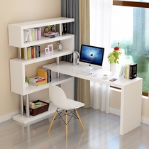 Rotating computer desk corner integrated home office desk writing desk bookcase simple simple desk