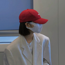 Baseball cap womens summer style Korean version show face small ins tide brand design sense niche red peaked cap big red hat