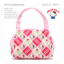 Walking with the light] Cute cat limited cartoon ice bag lunch box bag female canvas lunch bag thickened insulation bag