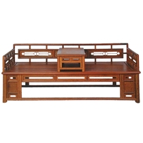 Redwood Furniture Chicken Wing Wood Luohan Bed Chinese Antique Solid Wood Bed House Furniture Ming and Qing Classical Living Room Furniture