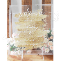 Golden Transparent Signature Wedding Gift Wedding Ceremony Annual Meeting Fingerprint Arrangement Props Love Sign To Woodchip Creativity