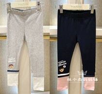 Teenie weenie small bear child clothing 2021 spring tych girl parquet underpants long pants TKTM204954O