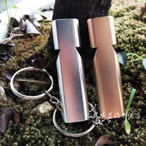 Survival New Golden double tube explosion sound whistle outdoor distress whistle high frequency whistle earthquake disaster prevention whistle