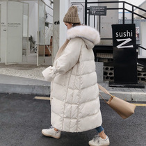 Mid-length knee anti-freezing thickening northeast down jacket female super thick Harbin Mohe Xuexiang 40 degrees cold protection