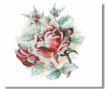 Cross stitch electronic drawing redraw source file 10305 ripe roses