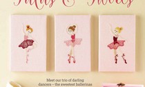 Cross embroidery paper redrawing source file three little girls dancing ballet