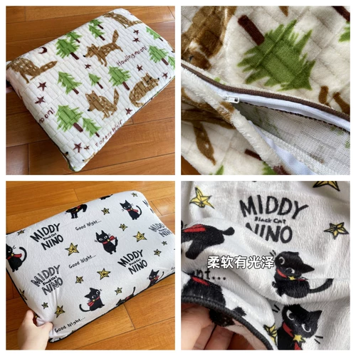 Одиночный рукав мультфильм бархатный котенок котенок котят котят Timberwolves Latex Pillow Dilae (за исключением сердечника)