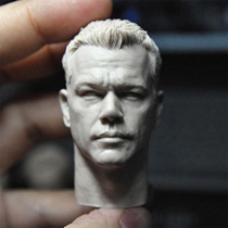 1 6 white mold Matt Damon head carving disc shadow heavy buffer customized second turn soldier accessories
