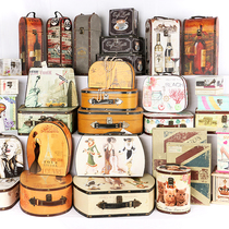 American retro nostalgic jewelry box home accommodation decoration dressing table desktop storage jewelry box shooting props