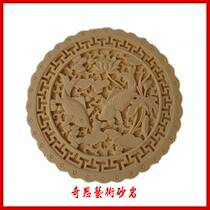 Sandstone sculpture European relief sandstone carp lotus flower pendant hotel club Villa study pendant Interior decoration