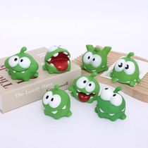 Mow frog enameled toy creative pinch green bean frog leaks childrens pressure reduction pinch pinch toy