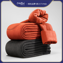 Ginley comes with cashmere mens warm pants plus suede thickened heating kneecap autumn winter beating underpants cotton pants wool trousers