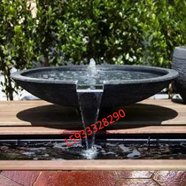 Outdoor indoor stone carving flowing water bowl landscape marble carving stone fountain Japanese courtyard garden spring ornaments