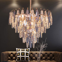 Light luxury chandelier crystal lamp living room lamp luxury high-end restaurant lamp Nordic modern simple atmosphere 2020 new model