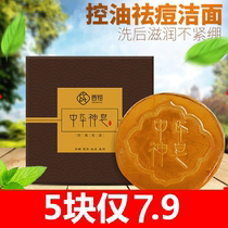 Chinese God Soap Amite Removal of mites Soap Face Cleansing Female Male Sea Salt Sulfur Horse Oil Handmade Soap
