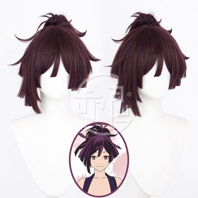 taobao agent Yi Liang Hell Loin Land Laboratory Mixed Purple Irregular Corporal Cape Cosplay Cosplay Wig