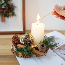 Christmas candlestick handmade DIY material bag Christmas creative decoration ornaments gift dried flower bag salon activities