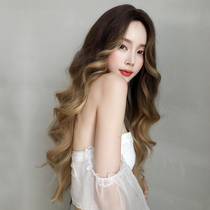 Wig female hair natural fluffy European and American wind curly hair big wave Net Red full head set temperament fashion long curly hair