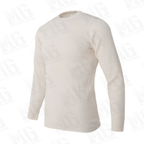 New genuine US military cold weather warm long sleeves lingerie round collar cotton knit breathable blouses (milky white)