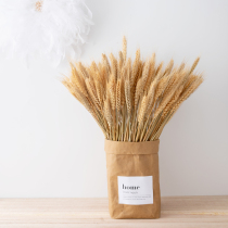 Wheat dried flower bags open housewarming home furnishings window pastoral forest ins style paper bags decorated with natural wheat ears