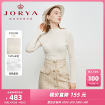 Zhuoja Weekend 2022 Spring new wool lace collar hollowed-out hook flower long sleeve needle weaselweaters EJWBDR30