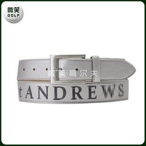  2020 autumn South Korea ST ANDREW * GOLF men and women with the same hollow letter pin buckle belt GOLF