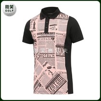 Special offer 2021 summer new Korean golf suit mens elastic letter sports short-sleeved T-shirt GOLF