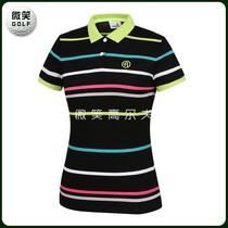 Special 2021 summer new Korean GOLF suit ladies RENOM * striped short sleeve T-shirt GOLF