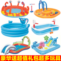 Children can spray water swimming pool inflatable ocean ball pool baby paddling pool baby thick fishing fishing sand pool