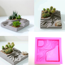 Nordic creative cement flowerpot DIY silicone mold thickening corrosion resistant durable cement flowerpot mold