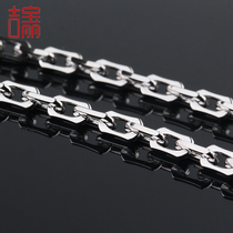 Ji Polaroid platinum PT950 mens necklace platinum mens and womens simple O-character Fashion necklace solid cross buckle chain