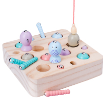 Magnetic fishing toy set children childrens intelligence catching insects game 1-2-3-6 year old girl male Six One