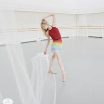 British imported handmade custom Alice ballet dance body practice Mermaid skirt Rainbow skirt lace-up