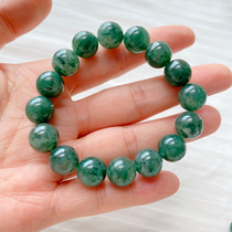 Original mine straight out men and women wear old pit material Nanyang Jade Dushan Jade 12MM sky blue green round beads bracelet