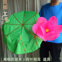 Custom-made Yi Zhimei then sang Honghu water Jasmine national dance costume Lotus leaf lotus prop performance umbrella