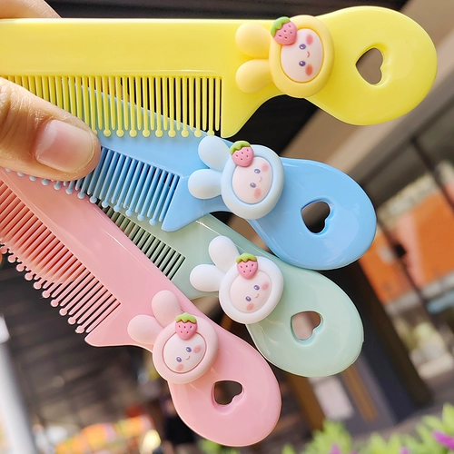 Детская маленькая безопасная портативная мультяшная расческа для новорожденных