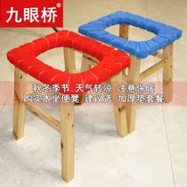 Squat toilet seat frame Solid wood pregnant woman toilet stool mobile toilet seat toilet toilet reinforcing home