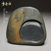 Changle Fang Xuebin made inkstone Anhui She Yan Wen Fang four treasure inkstone stone natural Ali auction