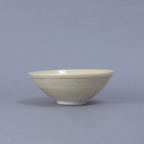 Overseas return - flow (old certificate with the certificate) will the lemon yellow glaze bowl