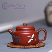 One yuan Pat mud painting Dezhong] Yixing purple clay pot pure handmade original mine Zhumud tea utensils 225cc