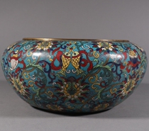 Ghost City] Cloisonne twigs flower pattern Incense Burner weighs 1392G Wenplay Kuangde auction B1006