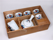 Interesting Collection] Imari Burning Persimmon Fine Wan Style Tea Set Emergency Min Style Tea Set