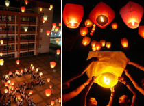 Kongming lanterns 10 50 a pack of flame-retardant safe wishing lanterns lotus lanterns wishing lanterns