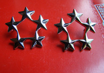 US Metal Badge US Five Star Colors Chapter Shoulder Badges Ceremonial Dress Uniform with a pair